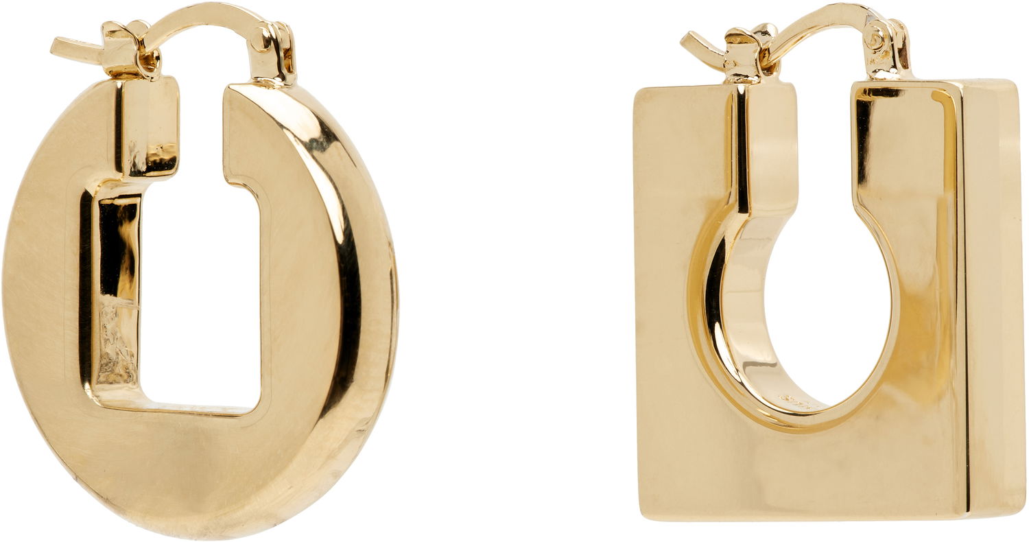 Náušnice Jacquemus JACQUEMUS 'The Rond Carée' Asymmetric Hoop Earrings Metalická | 23HJWW00567AOT4005, 1