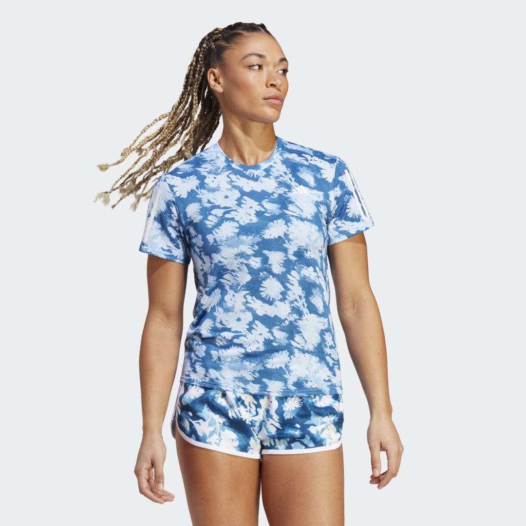 Tričko adidas Performance Own the Run Summer Cooler Running Tyrkysová | HP0480, 1