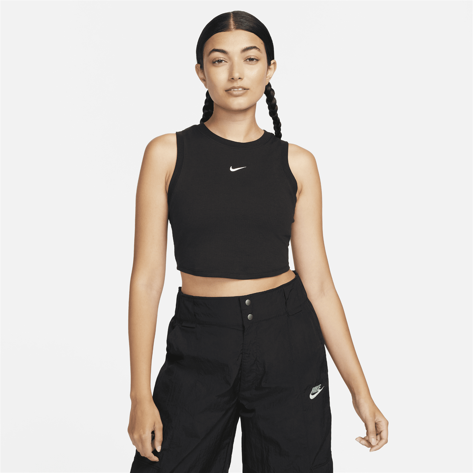 WMNS ESSENTIALS RIBBED CROPPED