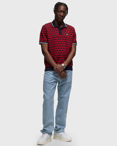 Sveter Lacoste ROBERT GEORGE MOTIF POLO COLLAR SWEATER Červená | AH7672-IKL, 1