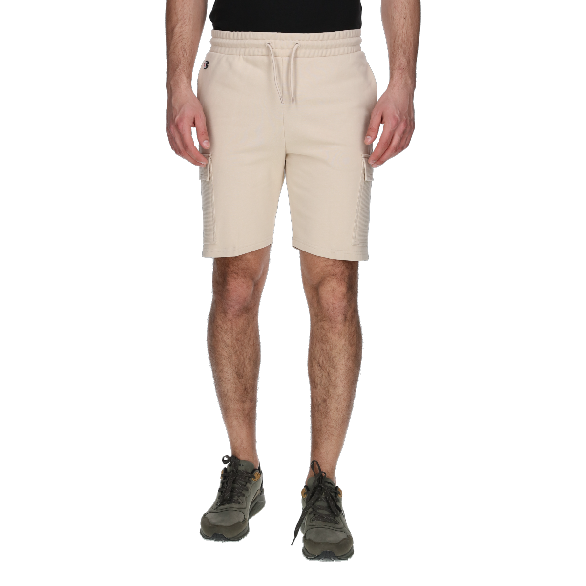 Šortky Champion Fleece Drawstring Cargo Shorts with Ribbed Panels Béžová | 221531-MS073, 0