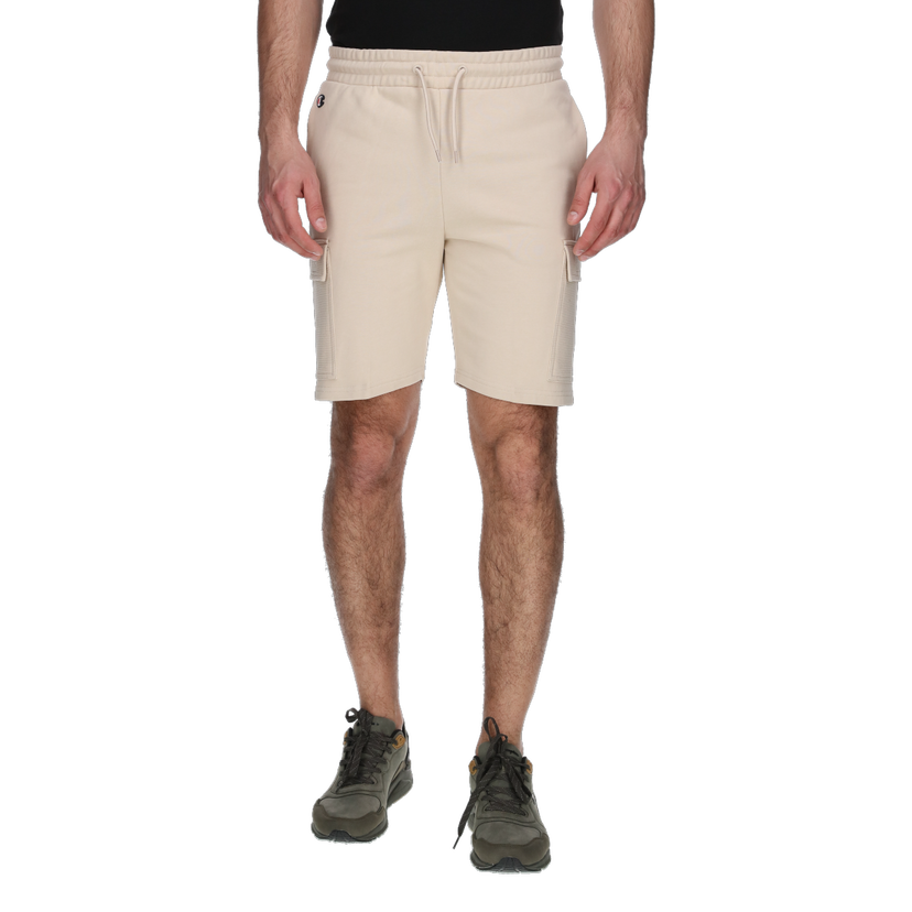 Šortky Champion Fleece Drawstring Cargo Shorts with Ribbed Panels Béžová | 221531-MS073