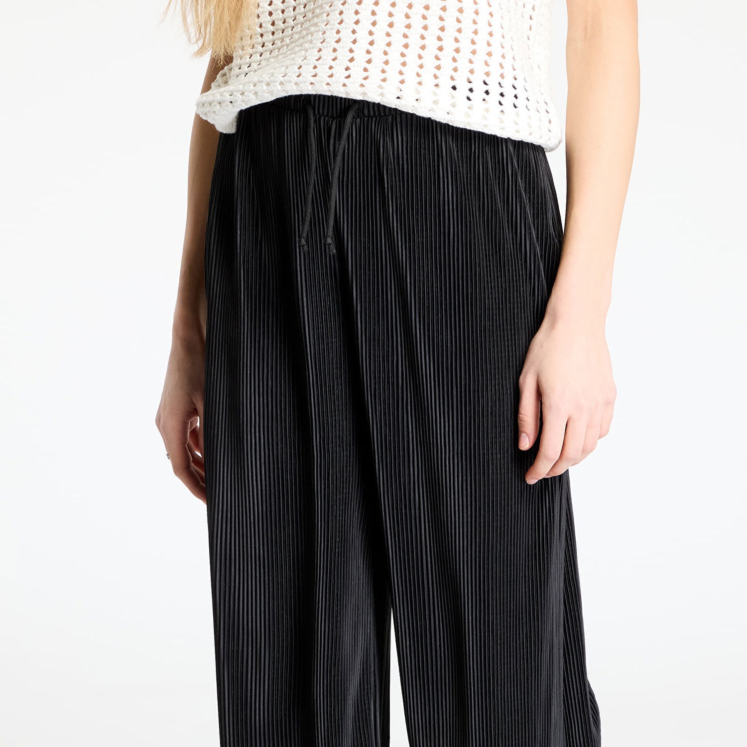 Nohavice Urban Classics Urban Classics Plisse Pants Čierna | TB5019-00007, 1