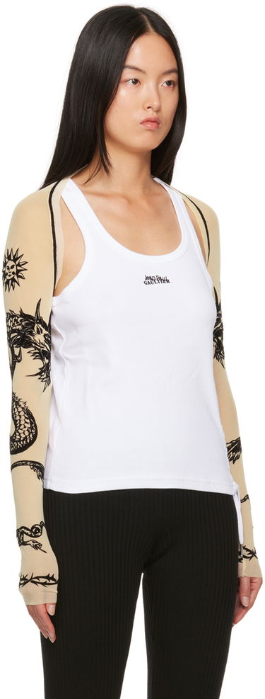 Tričko Jean Paul Gaultier Off-White 'Safe Sex' Cardigan Béžová | 23/15-F-TO120I-T001-63, 1