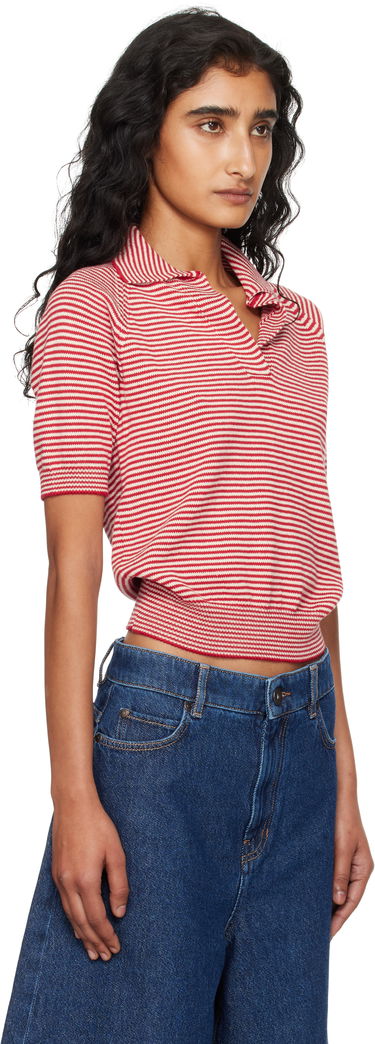 Polo tričko Max Mara Weekend Max Mara Striped Knit Polo Červená | 2525366131600, 1
