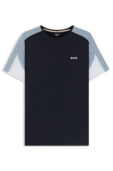 Tričko BOSS BOSS Contrast Panels Pyjama T-Shirt Navy | 50545931, 0