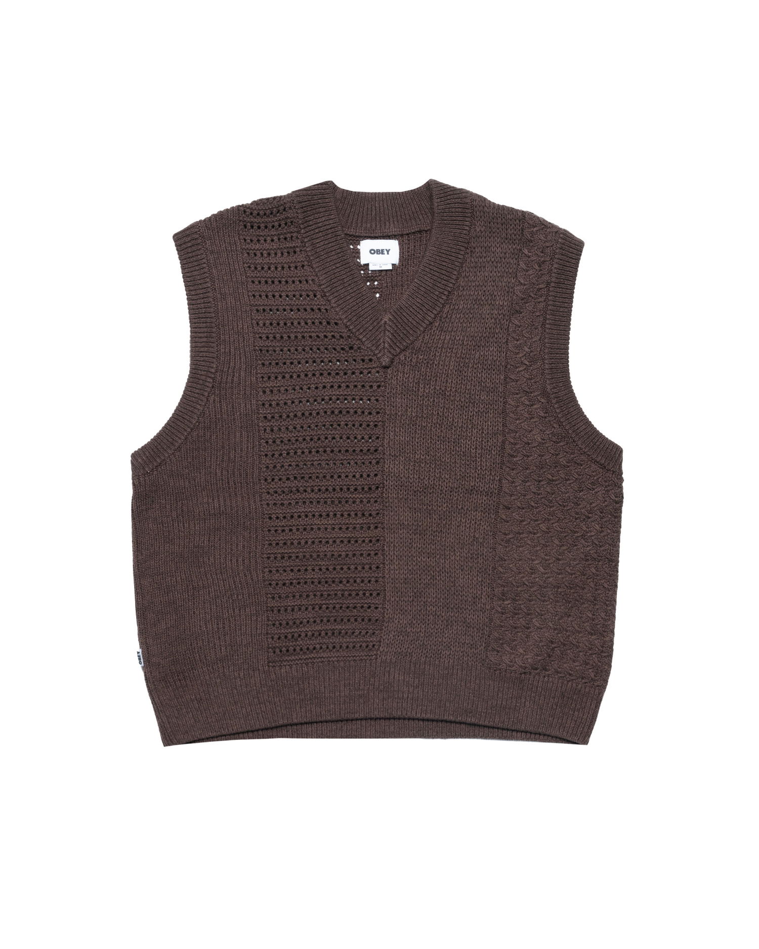 Sveter OBEY Obey Garret Knitted Sweater Vest Hnedá | 151000097-JVA, 0