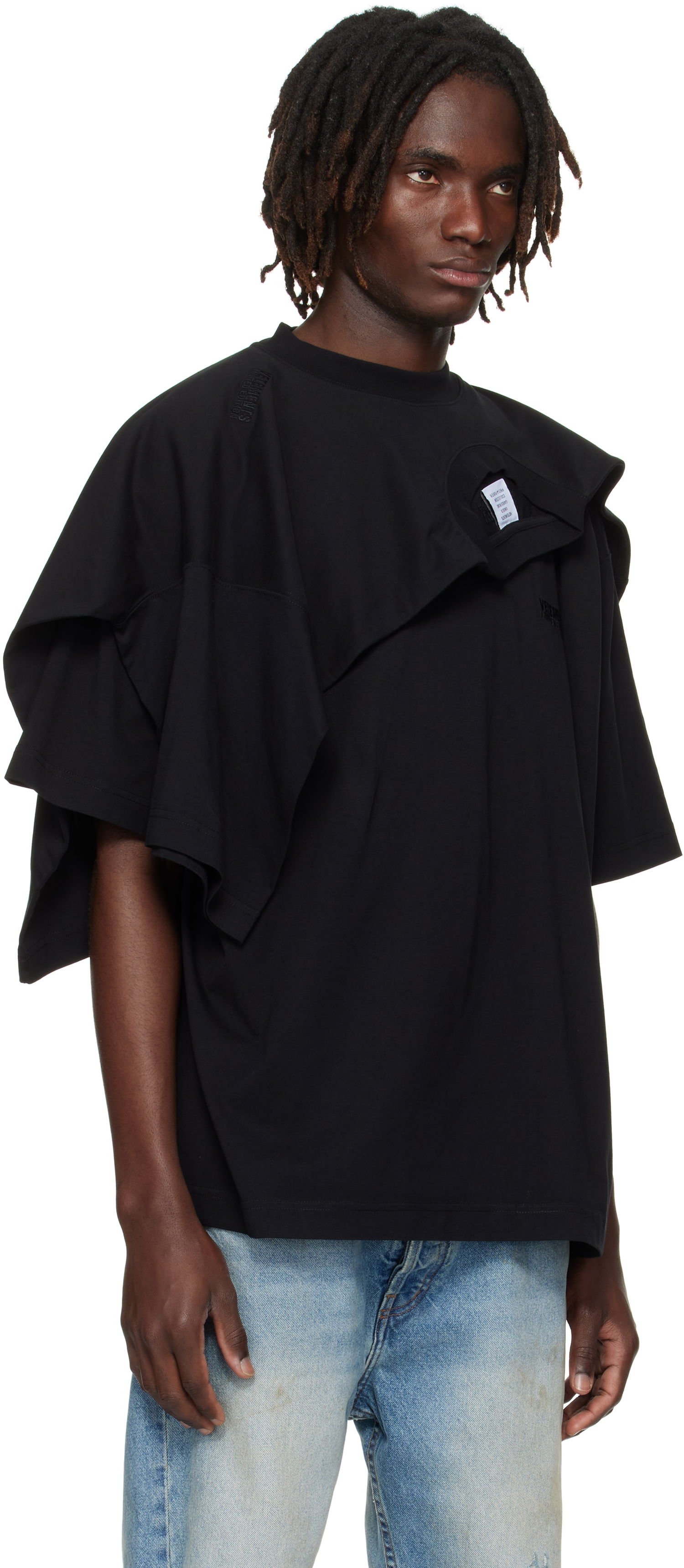Tričko VETEMENTS VETEMENTS Double Layered T-Shirt Čierna | UH76TR400B, 1