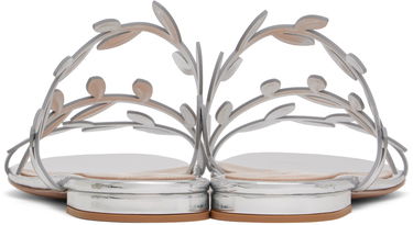 Tenisky a topánky Gianvito Rossi Flavia 05 Leaf Detail Slide Sandals Metalická | G15680-05RIC-MET, 1