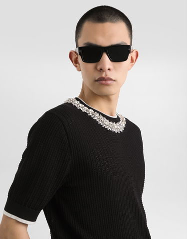 Sveter Dolce & Gabbana Dolce & Gabbana Crystal Embellished Crewneck Sweater Čierna | GXX03ZJBCH1N0000, 3