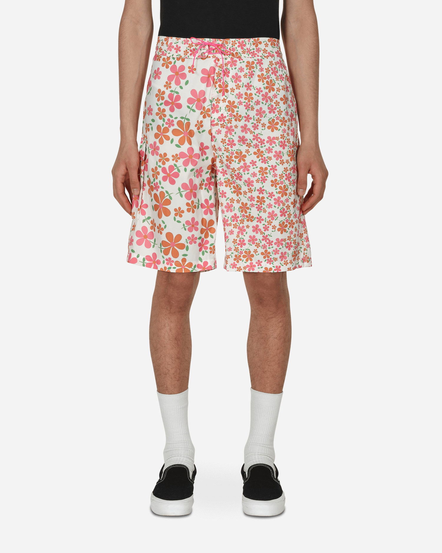 Šortky ERL Floral Print Swim Shorts Biela | ERL04UW12 1, 0