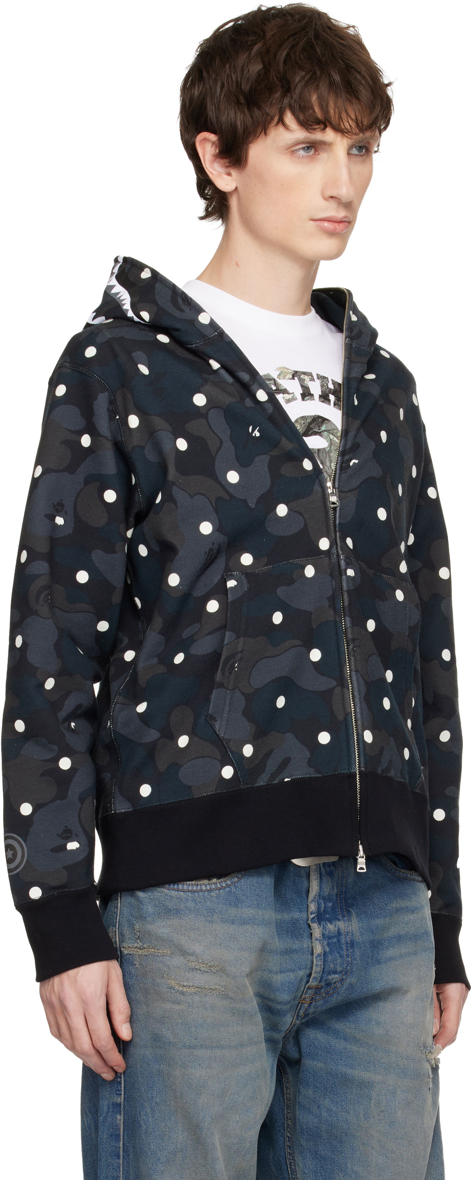 Mikina BAPE ABC Dot Shark Full Zip Hoodie Rôznofarebný | 001ZPL801302M, 1
