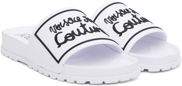 Tenisky a topánky Versace Versace Jeans Couture Logo Shelly Pool Slides Biela | E78VA3SQ2_E71352, 3