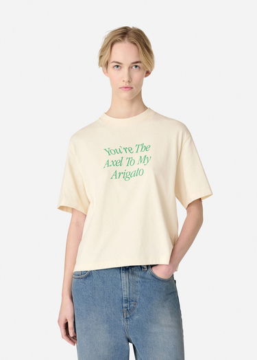 Tričko AXEL ARIGATO Printed T-Shirt with Short Sleeves Béžová | A3010002, 2
