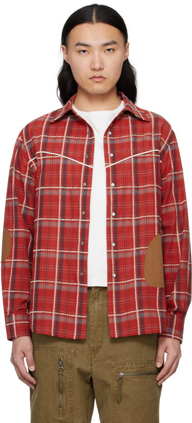 Košeľa Andersson Bell Andersson Bell Noah Patch Check Shirt Červená | atb1238m, 0