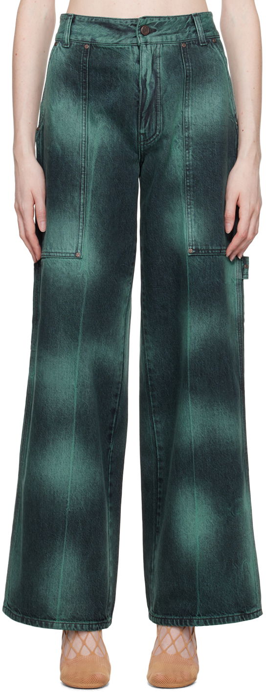 Tie-Dye Wide-Leg Jeans