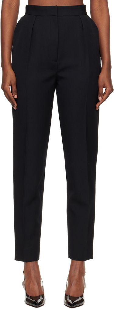 Nohavice Balmain High-Waisted Grain de Poudre Trousers Čierna | FF1PN190WC09, 0