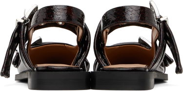 Opasok GANNI GANNI Snake Buckle Flats Hnedá | S2951, 1