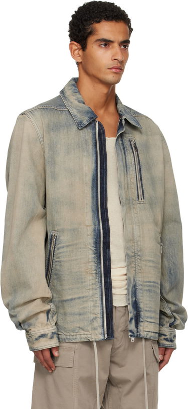 Bunda Rick Owens DRKSHDW Concordians Concealed Zipfront Denim Jacket Modrá | DU02E7775 DMP, 1