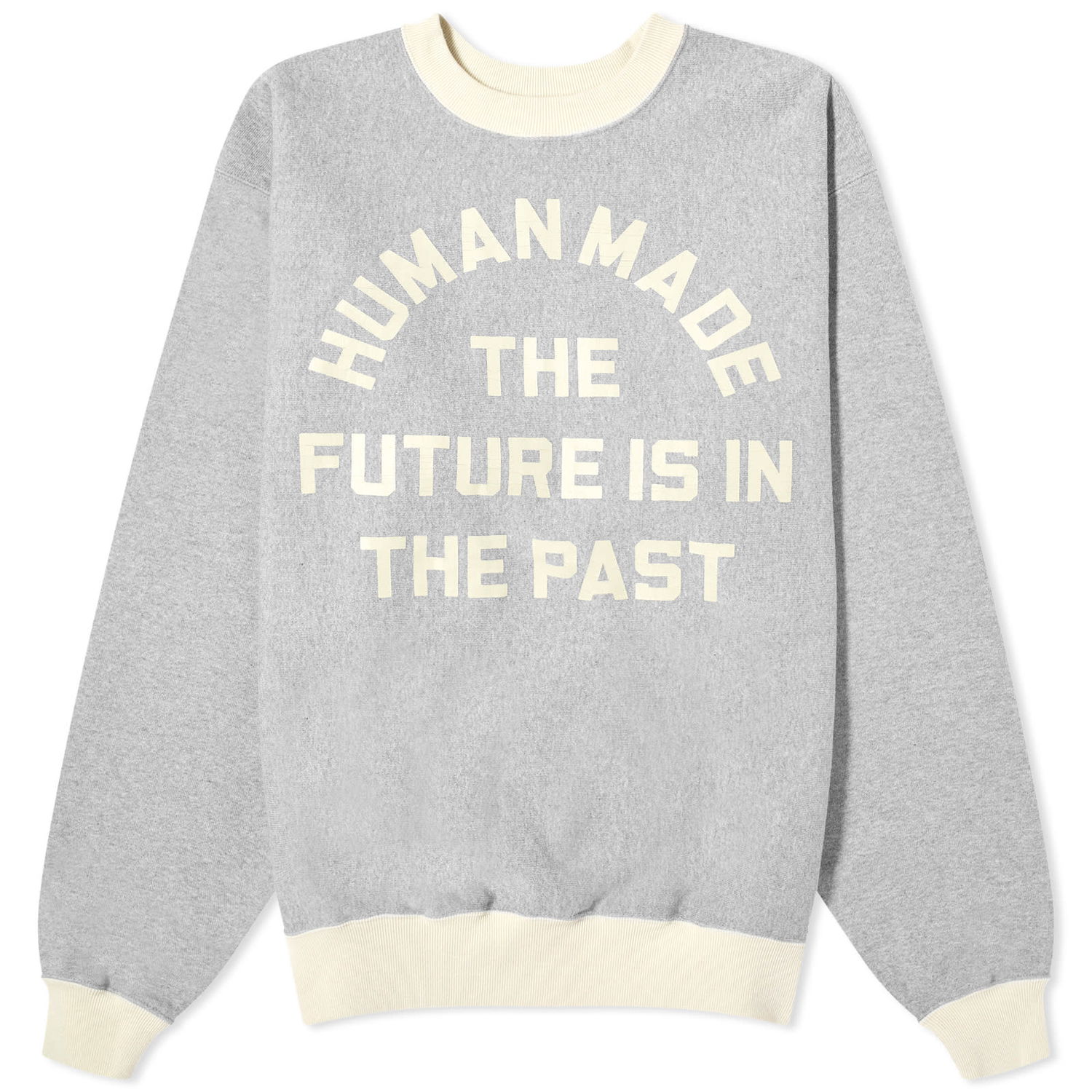 Sveter Human Made Contrast Sweatshirt 'The Future Is In The Past' Šedá | HM27CS022-G, 1