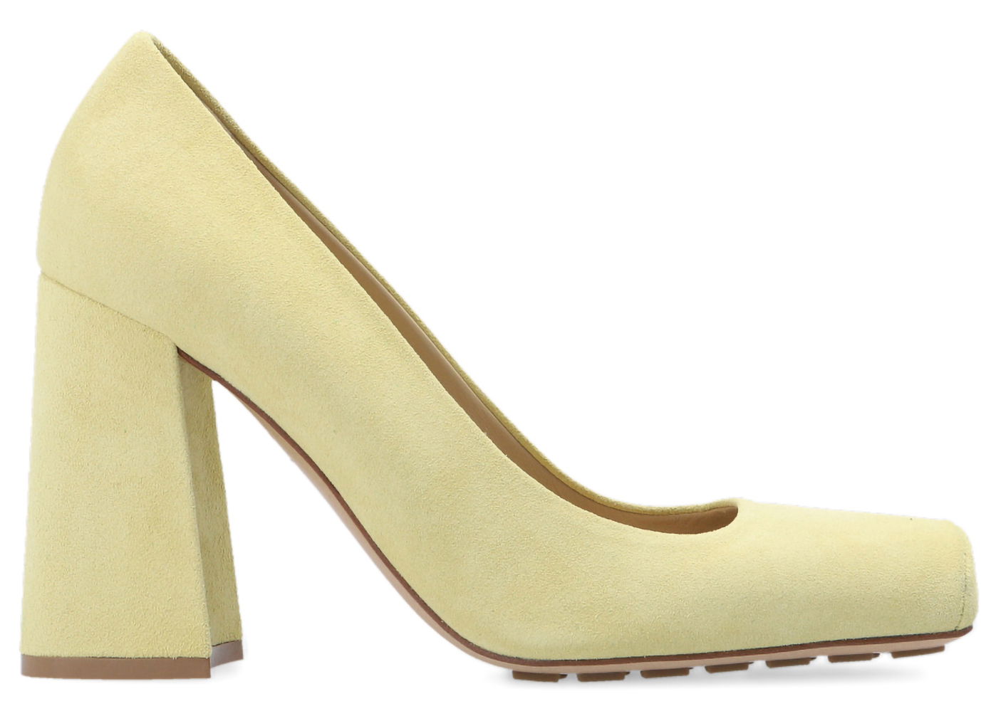 Tenisky a topánky Bottega Veneta Suede Leather Pumps with Block Heels Žltá | 692088V1NY09362, 0
