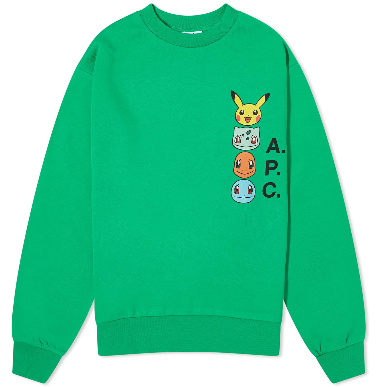 Sveter A.P.C. Pokémon x The Crewneck Zelené | COGVF-F27861-KAA, 0