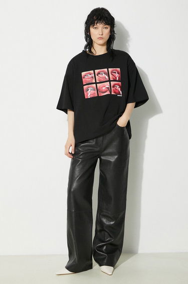 Tričko Fiorucci Fiorucci Mouth Print Padded T-Shirt Čierna | M01FPTSH105CJ01BK01, 1