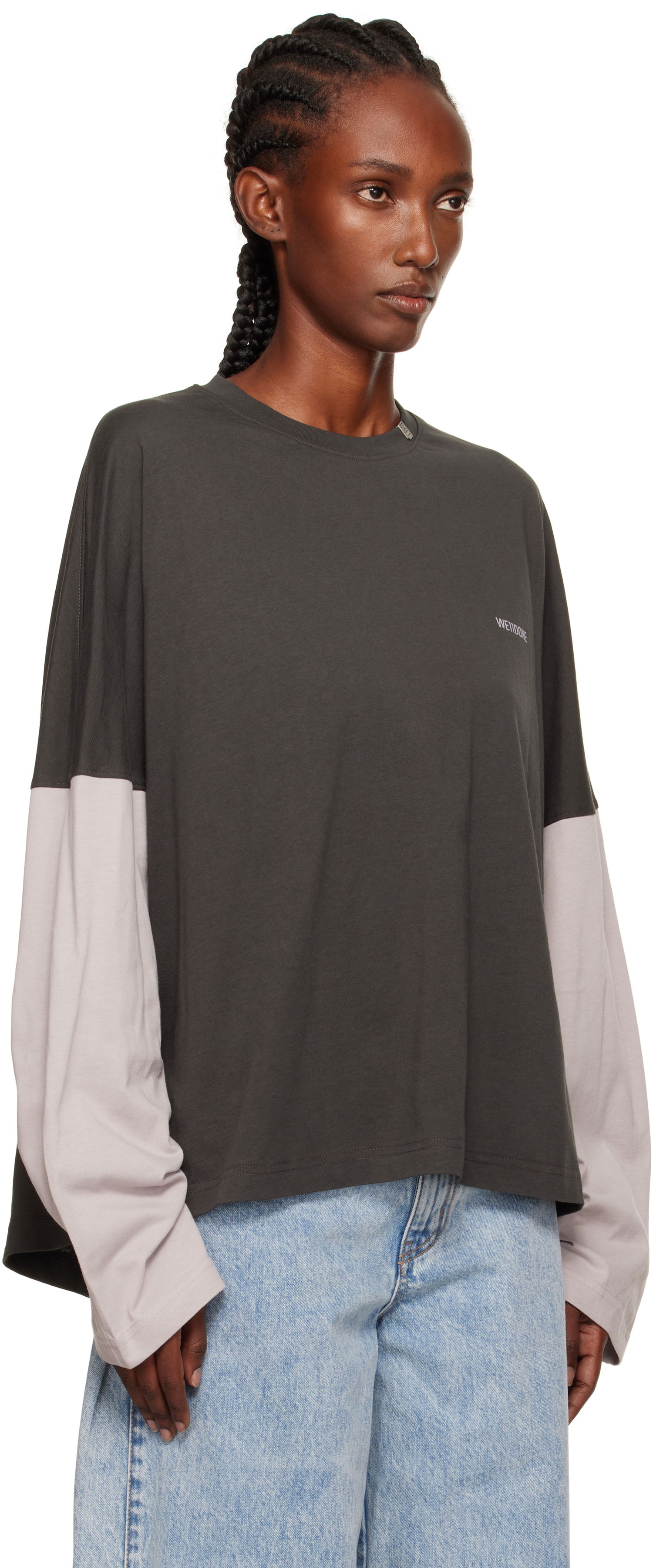 Tričko We11done Coding Long-Sleeved Layered T-shirt Rôznofarebný | WD-TT2-25-736-U-GY, 1