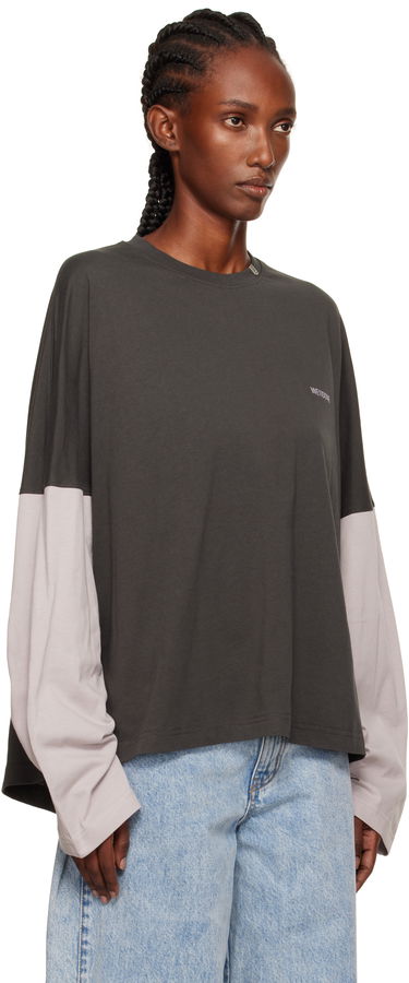 Tričko We11done Coding Long-Sleeved Layered T-shirt Rôznofarebný | WD-TT2-25-736-U-GY, 1