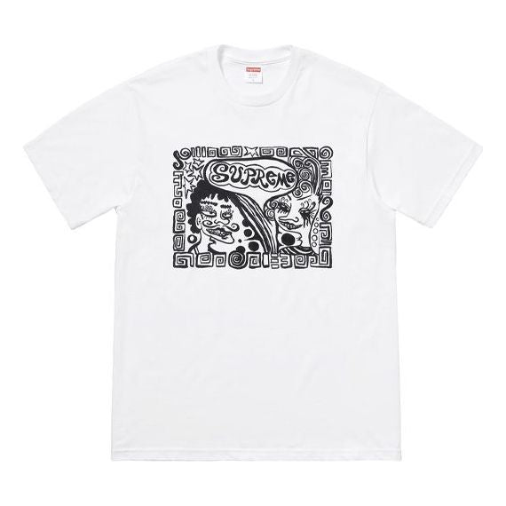 Tričko Supreme FW18 Faces Short Sleeve T-Shirt Biela | SUP-FW18-469