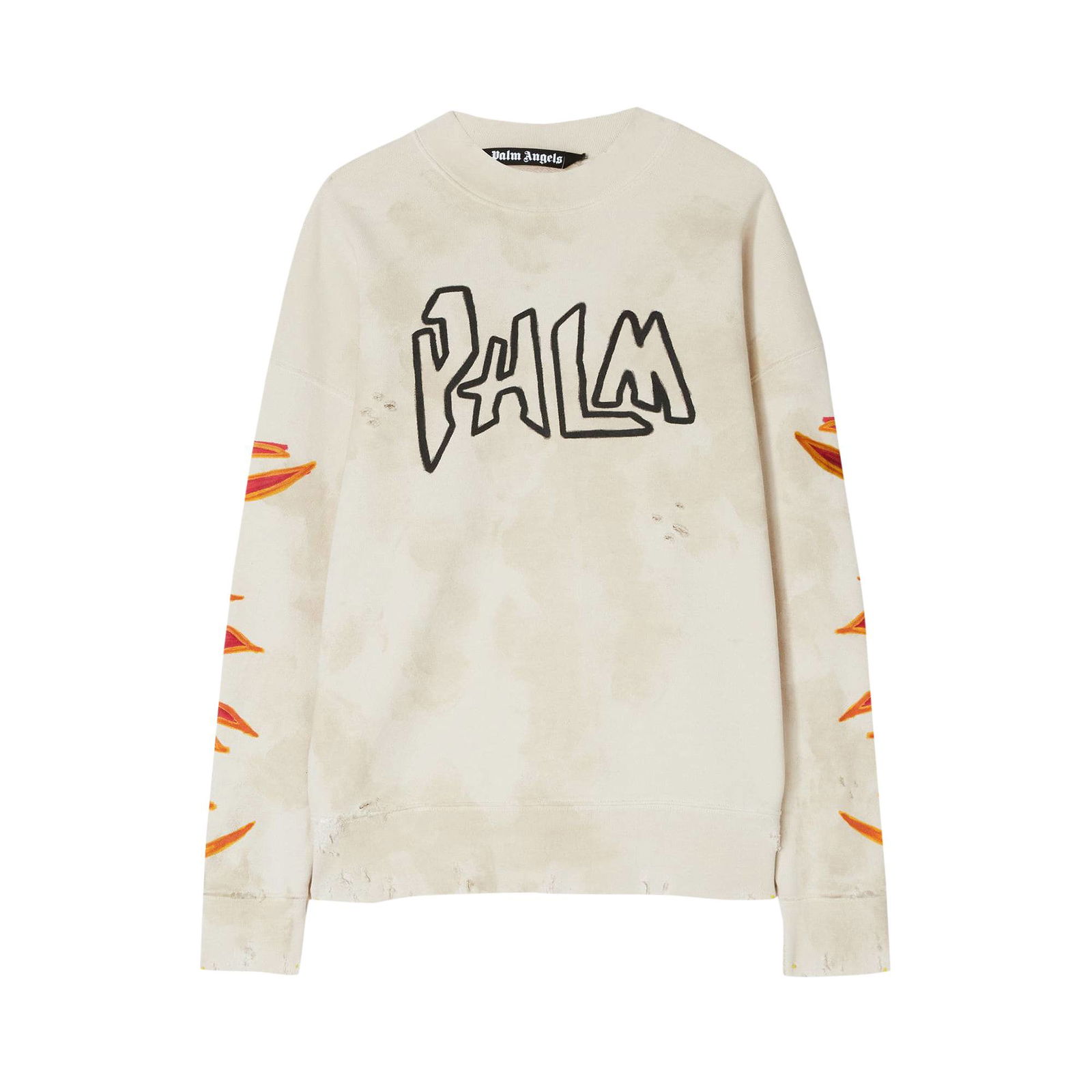 GD Palm Graffiti Flames Crewneck