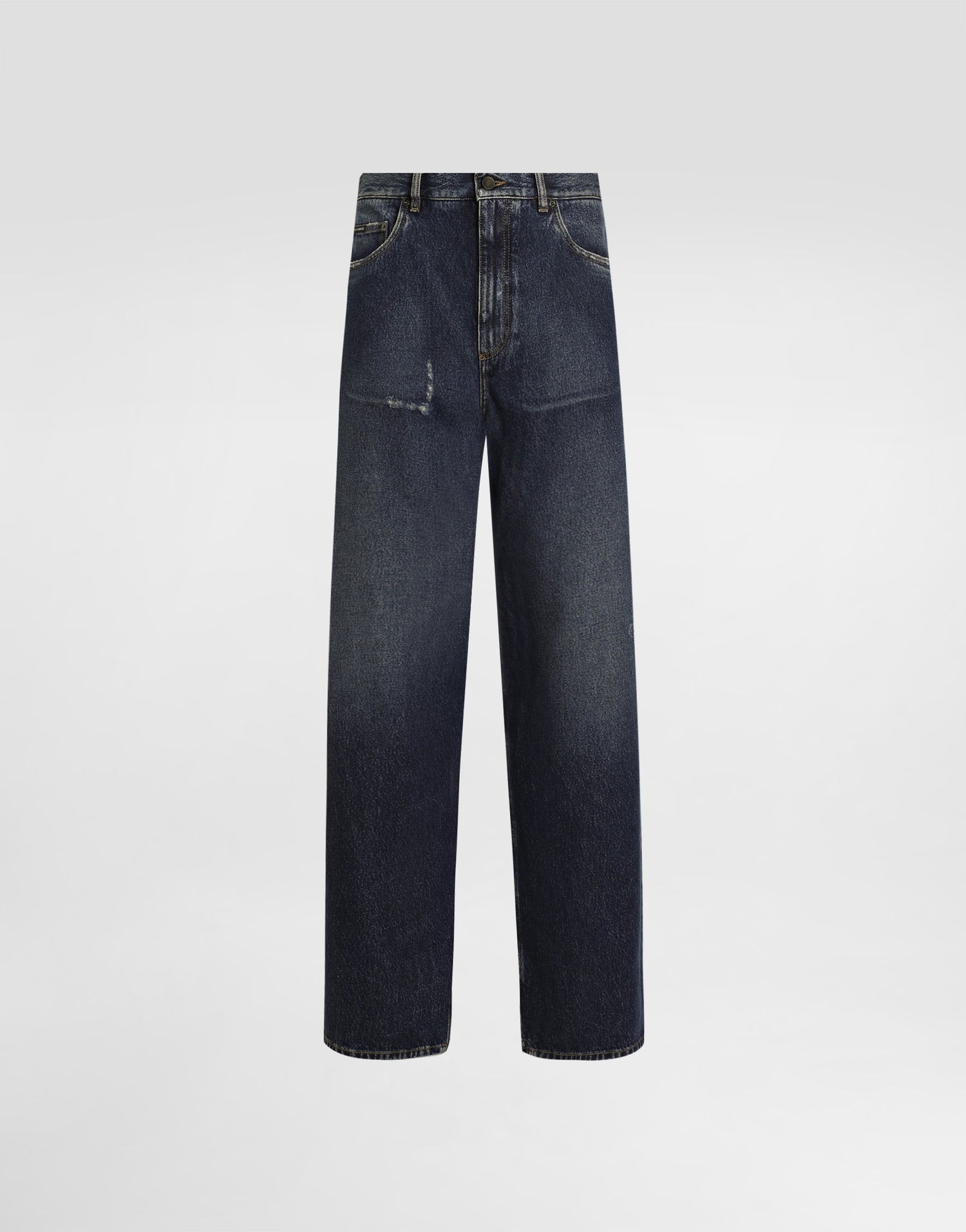 Džínsy Dolce & Gabbana Distressed wide-leg denim cotton trousers Modrá | GP18LDG8NH3S9001, 0