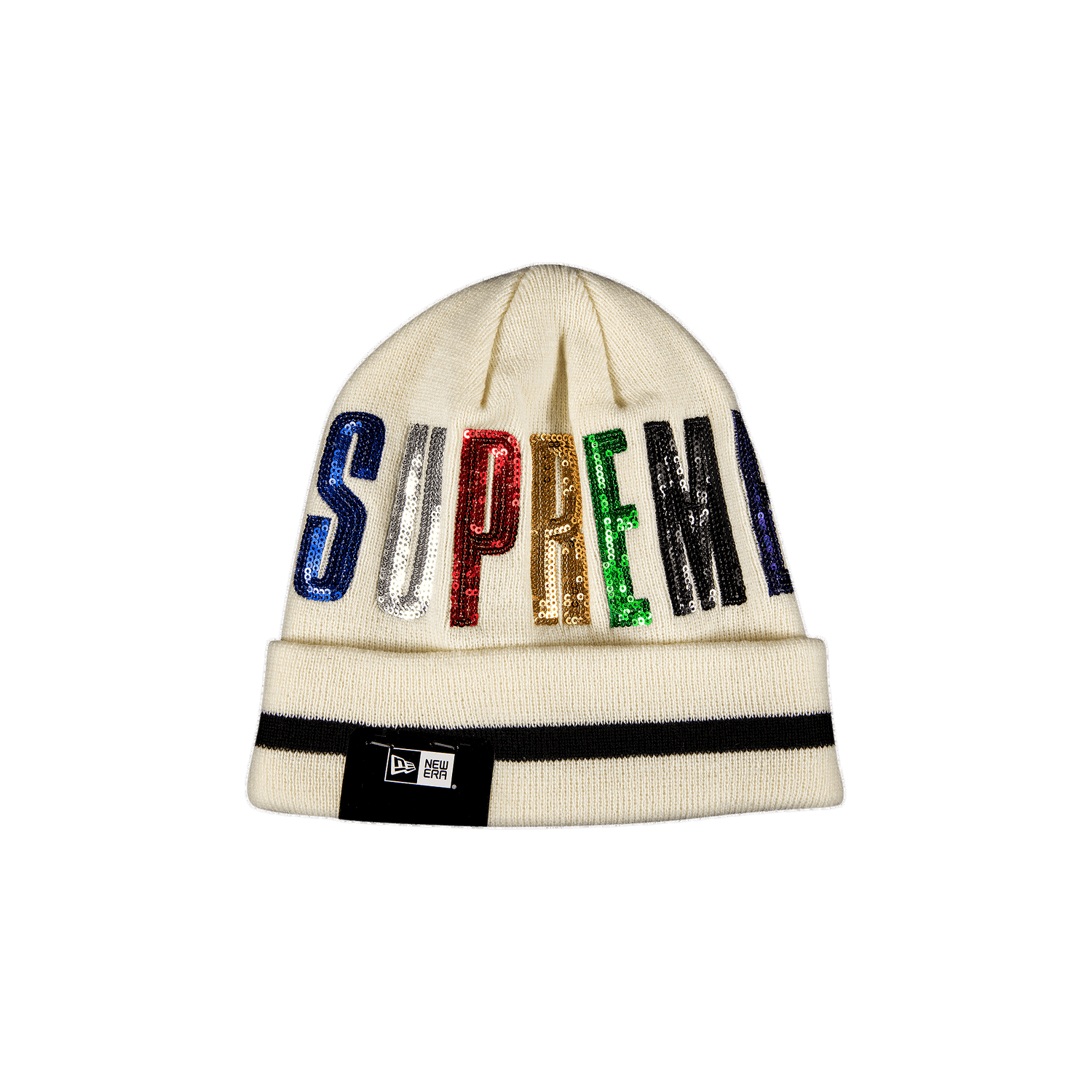 Kulicha Supreme New Era x Sequin Beanie Béžová | FW20BN55 NATURAL, 0