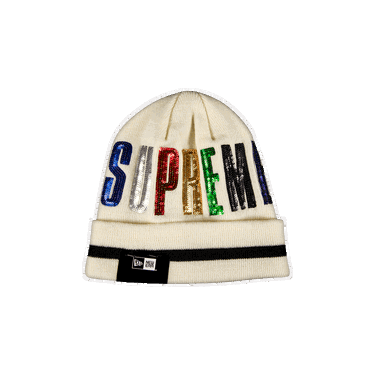 Kulicha Supreme New Era x Sequin Beanie Béžová | FW20BN55 NATURAL, 0