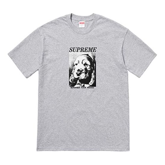 Tričko Supreme Remember Your Friends Sketch Graphic T-Shirt FW18 Šedá | SUP-FW18-447