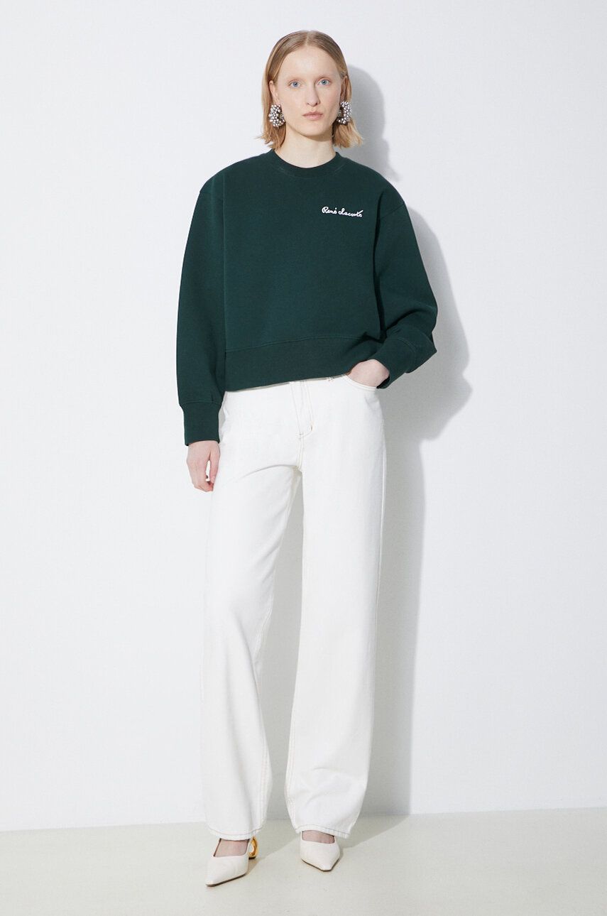 Mikina Lacoste Crewneck Sweatshirt Zelené | SF7261, 1