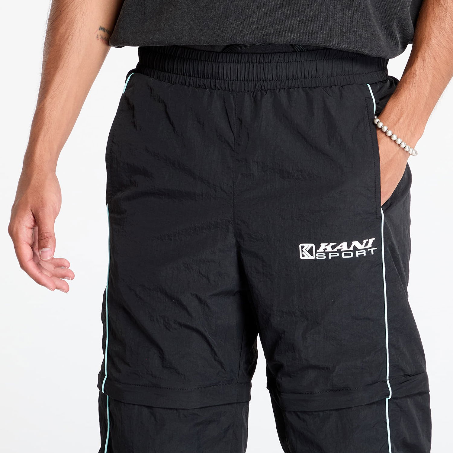 Nohavice Karl Kani Pants OG Sport Adjustable Trackpants Black/ Light Blue Čierna | 60030050, 1