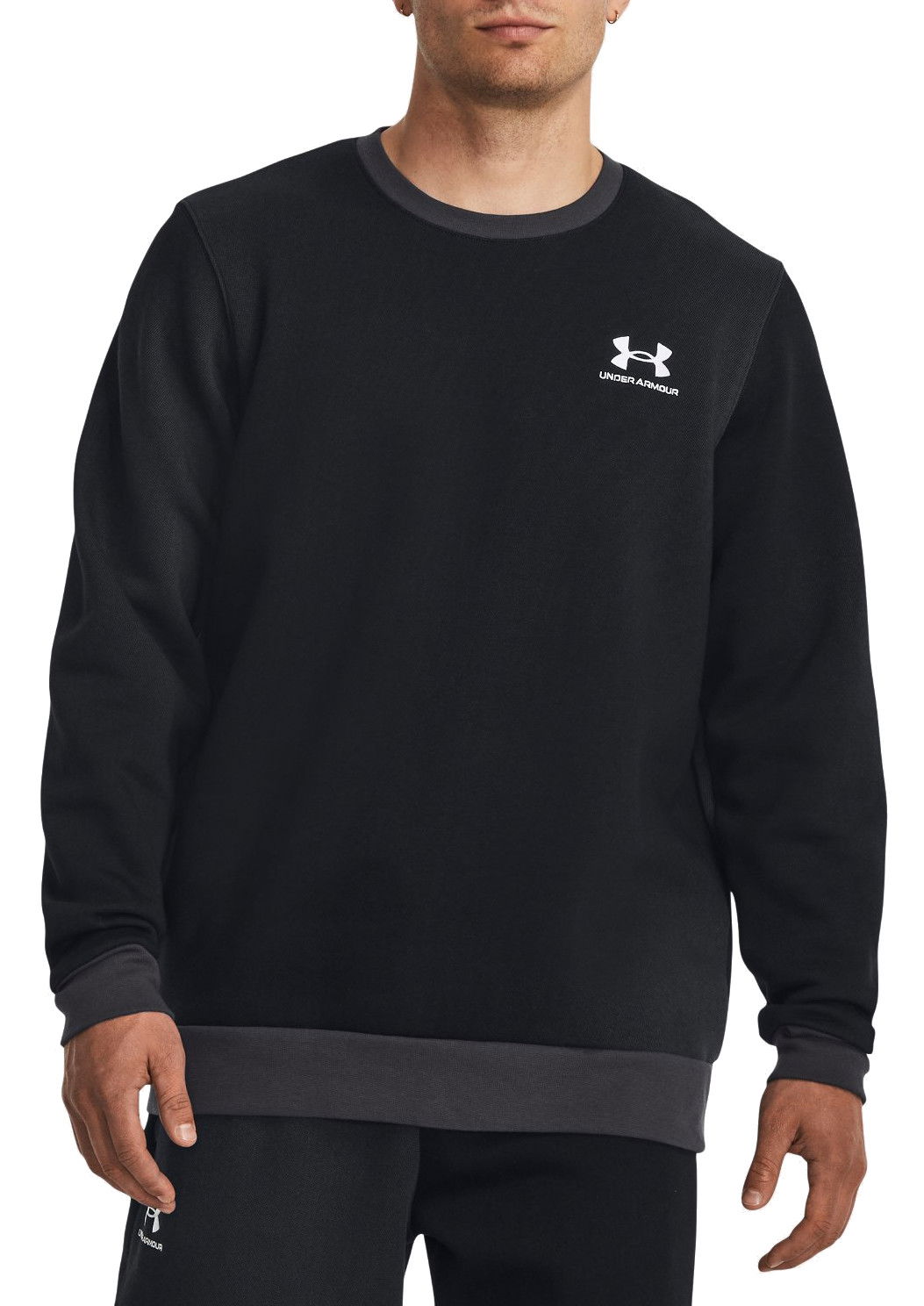 Mikina Under Armour Essential Fleece Crewneck Čierna | 1381213-001, 0