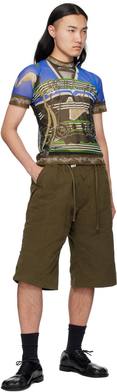 Tričko Ottolinger Ottolinger Printed Mesh T-Shirt Modrá | 101-100501-01, 4