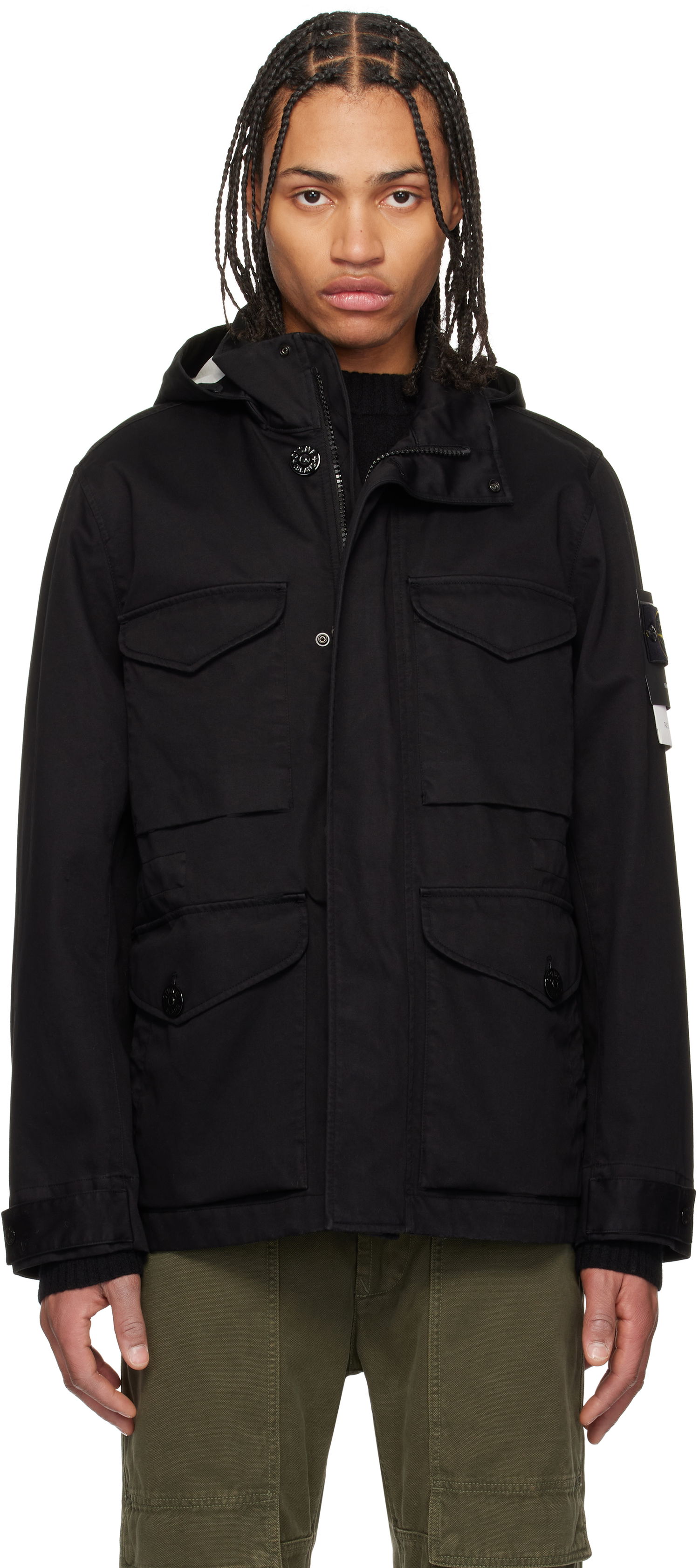 Parka Stone Island Stone Island Field Raso Gommato 3L Jacket Čierna | K1S15 4100064 S0034, 0