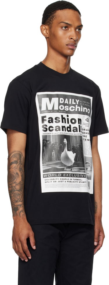 Tričko Moschino Moschino Daily Newspaper Graphic Tee Čierna | 252ZZ072452411555, 1