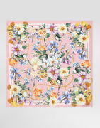 Dolce & Gabbana Floral Print Silk Twill Square Scarf