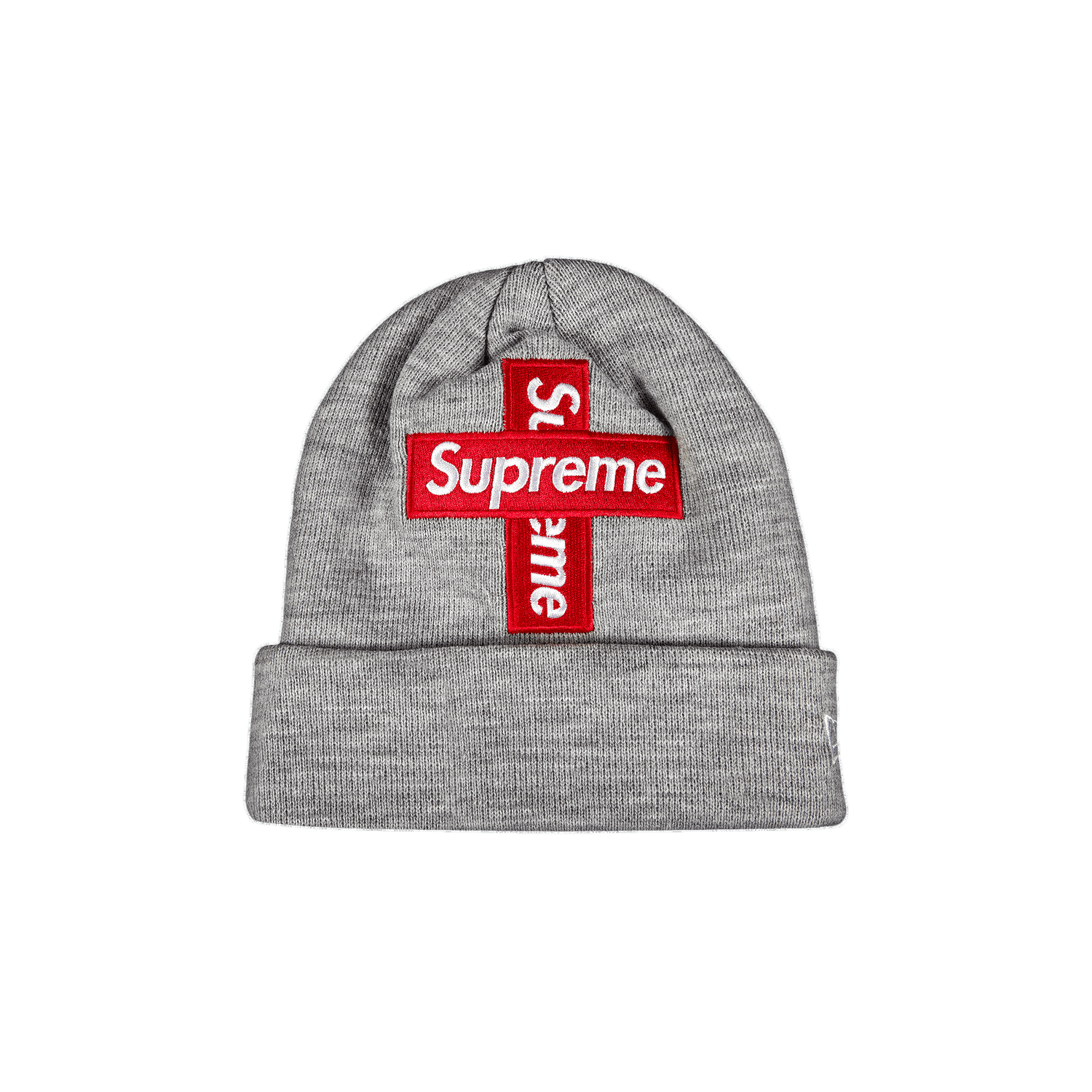 Kulicha Supreme New Era x Cross Box Logo Beanie Šedá | FW20BN14 HEATHER GREY, 0