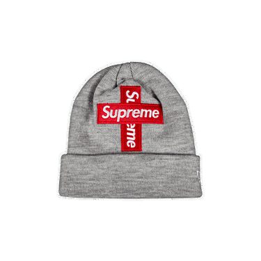 Kulicha Supreme New Era x Cross Box Logo Beanie Šedá | FW20BN14 HEATHER GREY, 0