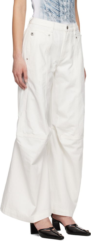 Cargo nohavice Feng Chen Wang Feng Chen Wang Cargo Jeans Biela | FWS19TR03, 1