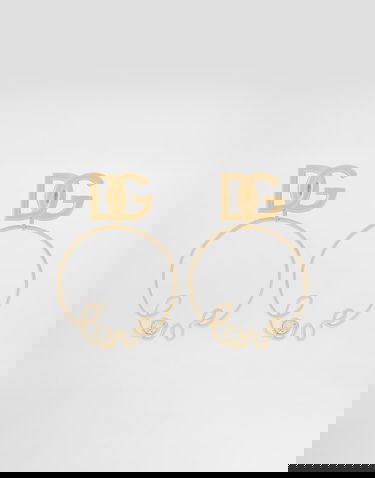 Náušnice Dolce & Gabbana Dolce & Gabbana Clip-on 'love' Earrings with DG Logo Metalická | WEP2L8W1111ZOO00, 0