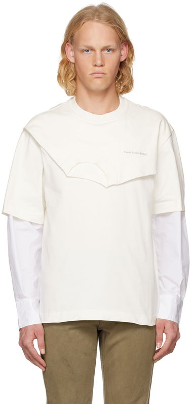 Tričko Feng Chen Wang Feng Chen Wang Double Collar Long Sleeve T-Shirt Biela | FMF14SS04, 0