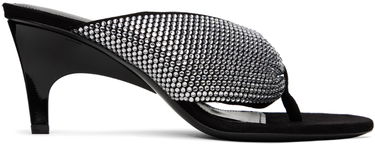 Starostlivosť o obuv The Attico Attico Rem Crystal-Embellished Heeled Thong Sandals Čierna | 236WS756 TL08, 0