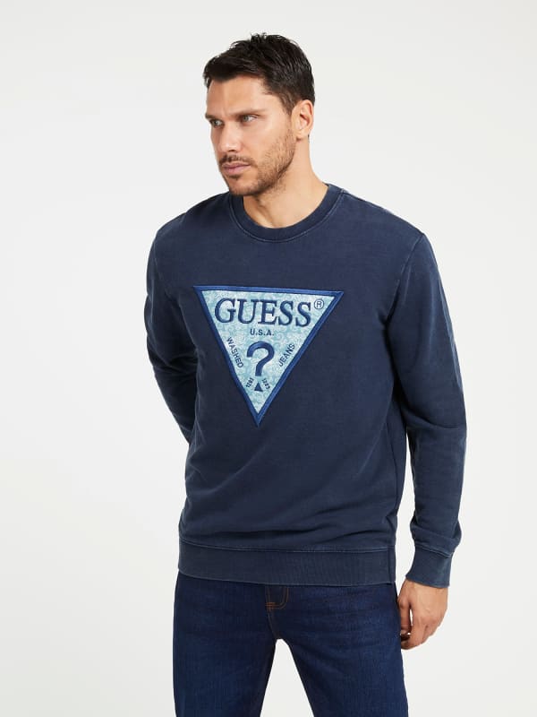 Tričko GUESS Triangle Logo Navy | M3BQ27KBY31, 0