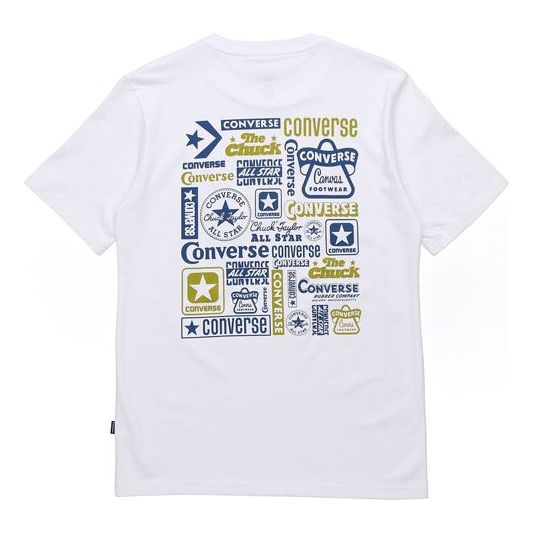 Tričko Converse Logo Print Casual T-Shirt Biela | 10018868-A01